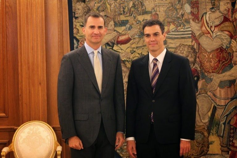 El Rey recibe en La Zarzuela al nuevo secretario General de los Socialistas, Pedro Sánchez