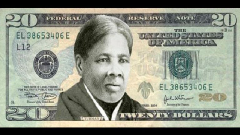 Veinte dólares de color negro