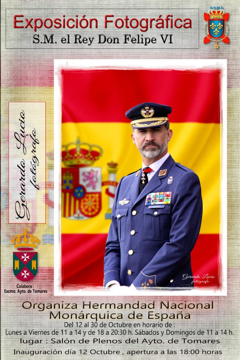 El próximo 12 de Octubre se inaugurará en Tomares (Sevilla), la exposición itinerante de fotografías del Rey Felipe VI