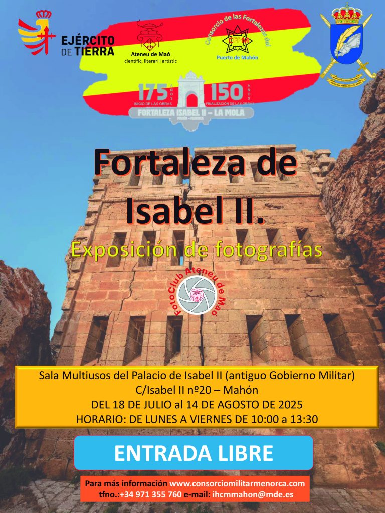 El 17 de julio, inauguración de la Exposición del Fotoclub Ateneo de Mahón