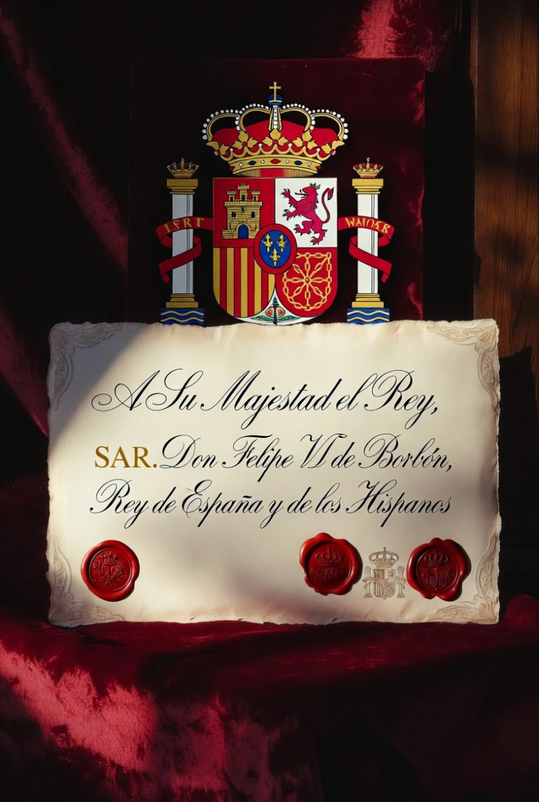 A su Majestad el Rey, SAR. Don Felipe VI de Borbón, Rey de España y de los Hispanos
