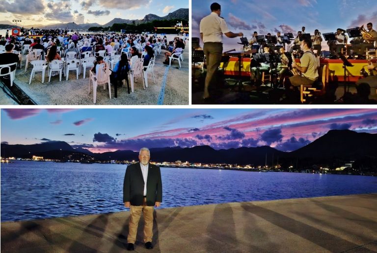 La HNME asiste, Invitada por la ComGeBal al concierto ofrecido por su banda de música